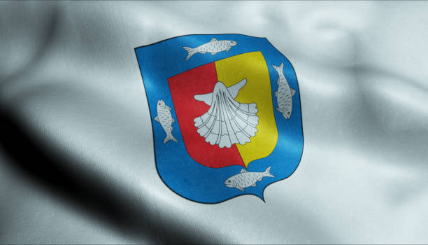 istock 3D Waving Flag of Baja California Sur Closeup View 1157972770