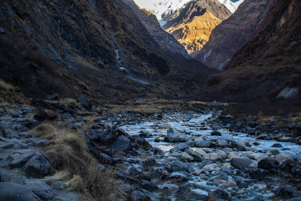istock Mountains peaks with stream in Himalayas, Napal 1157976522