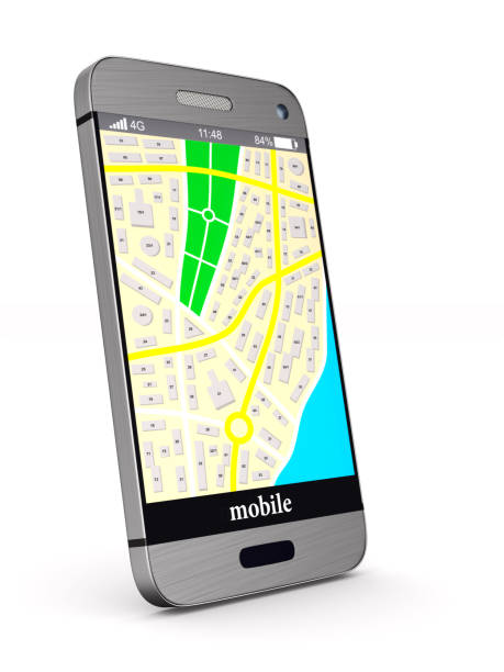 istock Navigation in phone. Isolated 3D illustration 1157980485