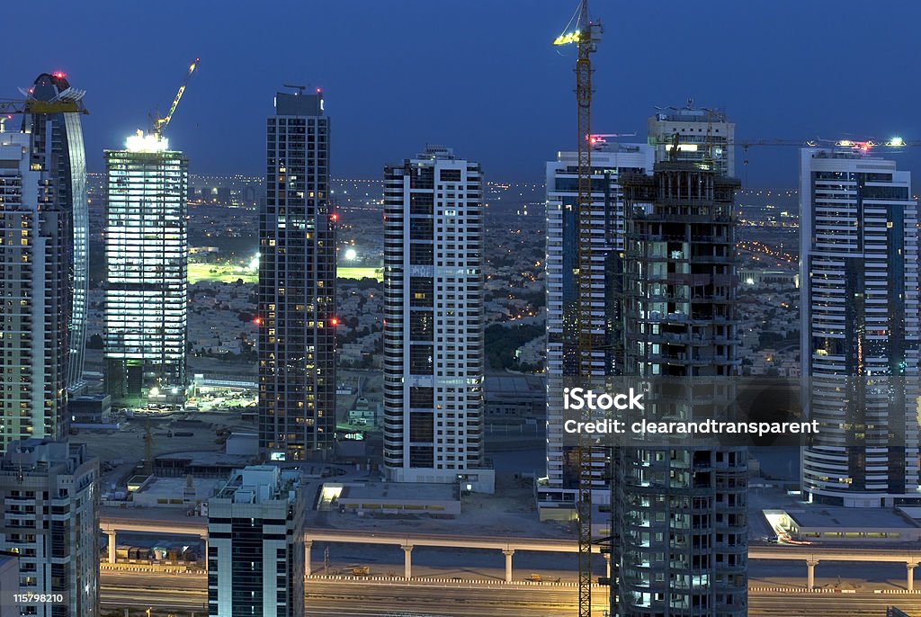 Dubai bei Nacht - Lizenzfrei Baugewerbe Stock-Foto