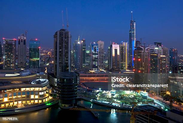 Dubai Marina United Arab Emirates Stock Photo - Download Image Now - Aerial View, Bridge - Built Structure, Color Image