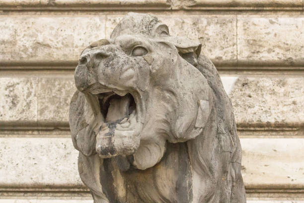 istock Stone lions of Budapest 1157986889