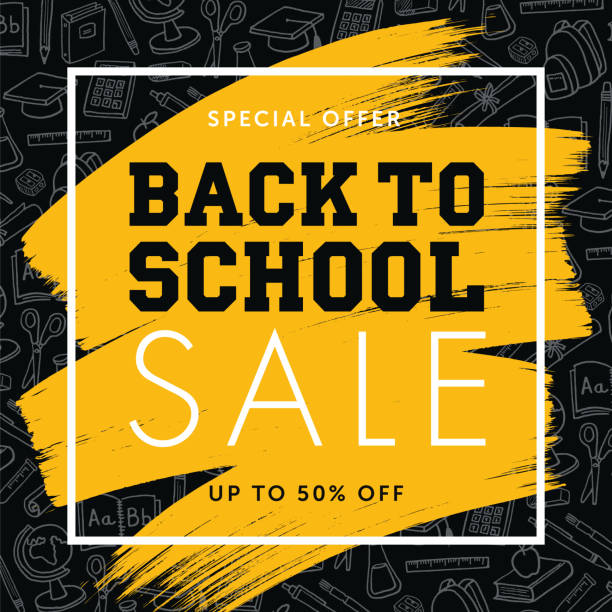 ilustrações de stock, clip art, desenhos animados e ícones de back to school background for advertising, banners, leaflets and flyers. - blackboard book education back to school