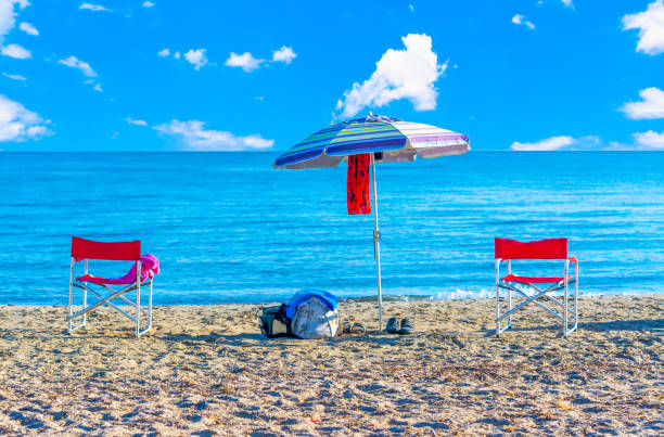 istock beach umbrella on the beach 1157987318