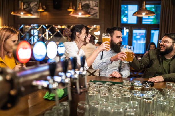 istock Good time with good friends in a pub 1157990806