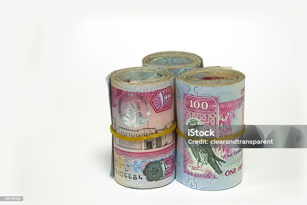 Trois ensembles de 100 dirhams des Emirats arabes unis de notes - Photo de Monnaie des Emirats Arabes Unis libre de droits