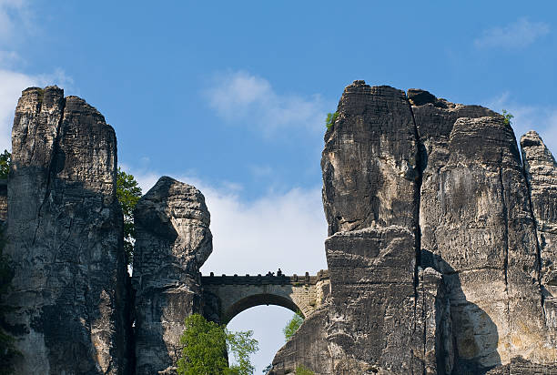 Bastei Bridge in the Saxon Switzerland near Dresden, Germany Bastei Bridge in the Saxon Switzerland near Dresden, Germany elbe valley stock pictures, royalty-free photos & images