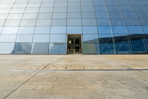 Empty floor and modern office building ,shenzhen,china