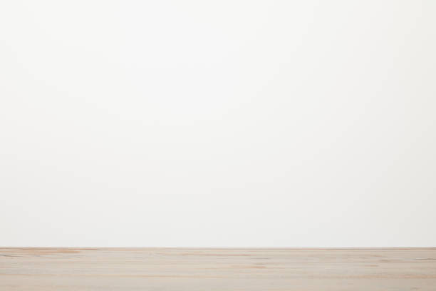 istock wooden surface near grey background with copy space 1157994703