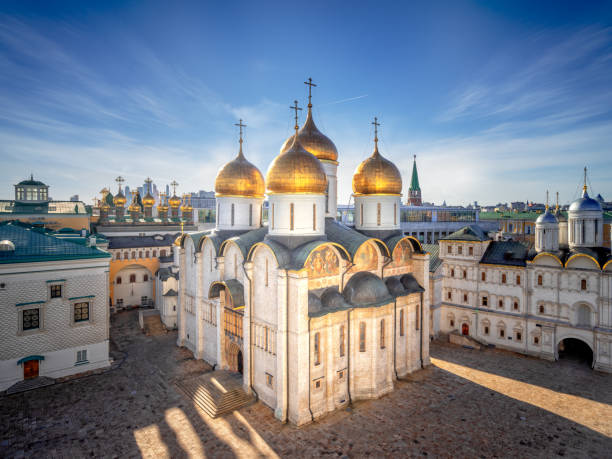 Assumption Cathedral of the Moscow Kremlin stock photo