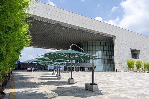 national museum of korea entrance taken in seoul, south korea. Taken on June 15th 2019.