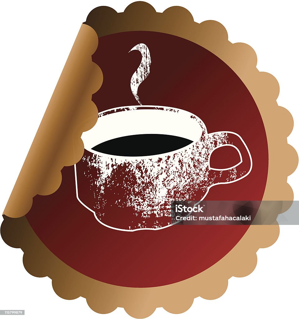 Kaffee-sticker - Lizenzfrei Cappuccino Vektorgrafik