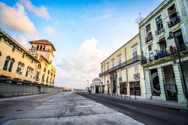 istock Street And Old Cuban Architecture In Havana 1158000257