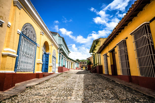 istock Old Cobbled Street In Trinidat, Cuba 1158003603