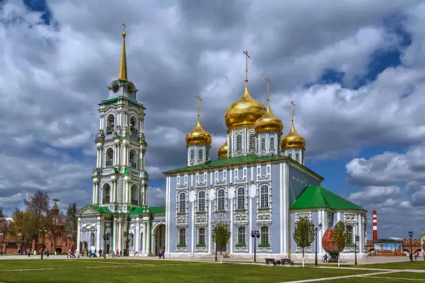 Assumption Cathedral with bell tower in Tula Kremlin, Russia