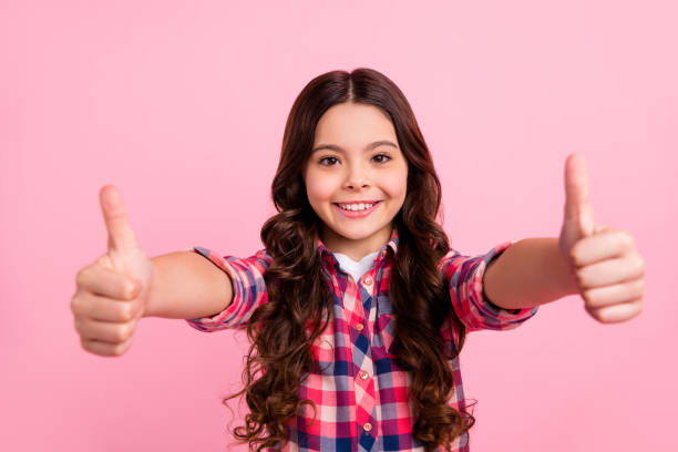 istock Close up photo charming attractive friendly elegant school lady elementary future promoter promo advertise adverts choice decision advice feedback news dressed checked outfit isolated pink background 1158006196