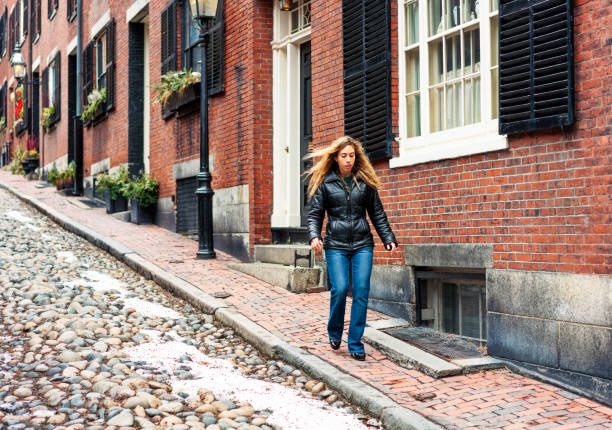 istock Walking in Boston's historic Beacon HIll district 1158008226