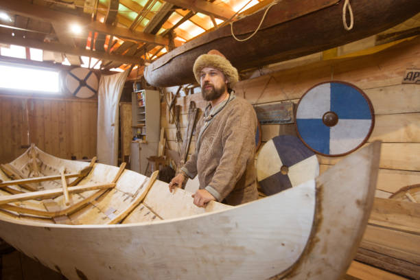 istock Wooden boat in the barn 1158012688
