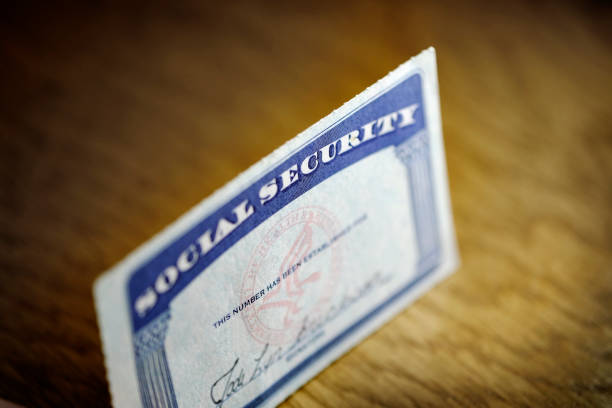 istock Social Security Card Symbolizing Benefits for Elderly United States 1158012709