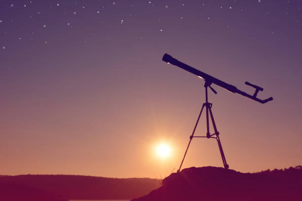 istock Silhouette Telescope Against Sky At Night 1158014514
