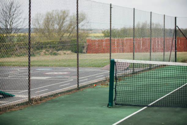 istock Empty Tennis Court 1158015260