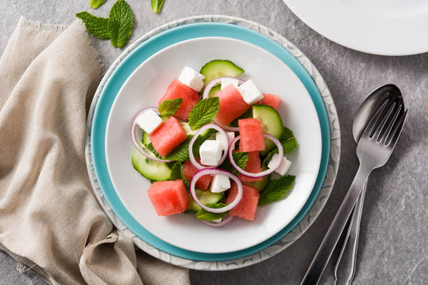 istock Watermelon salad with feta cheese 1158015767