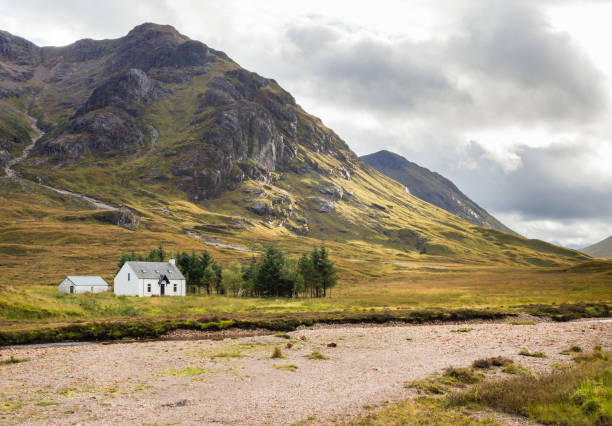 istock Remote Lagangarbh Hut along River Coupall in Glen Coe, Scottish Highlands 1158018193