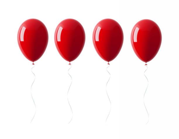 istock Red  Balloons Isolated On White Background 1158020113