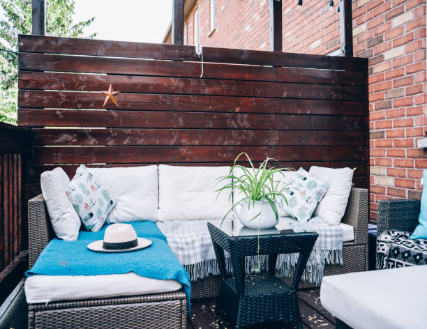 istock Outdoor patio deck in summer 1158020800