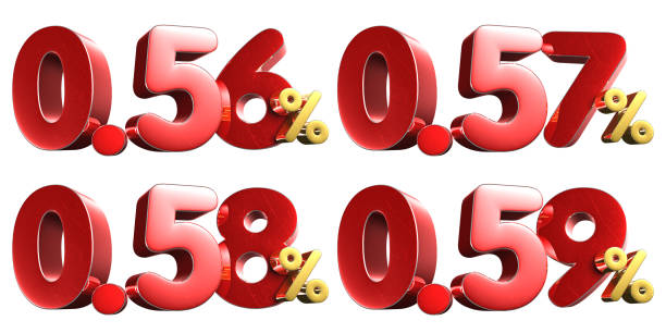 istock 0.56-0.59 percent 3d.(with Clipping Path). 1158023857