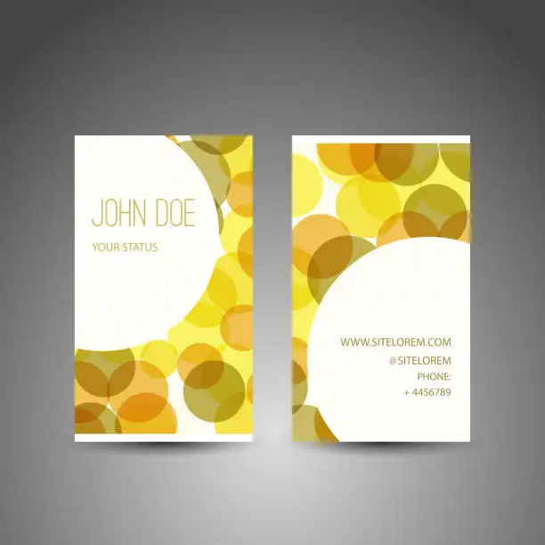 Vector illustration of Business Card with Abstract Circles Pattern