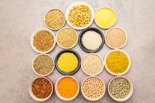 istock Assorted various organic cereals, legumes, whole grains 1158028895