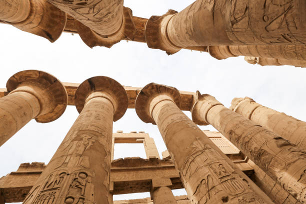 istock Columns in Hypostyle Hall of Karnak Temple, Luxor, Egypt 1158030338