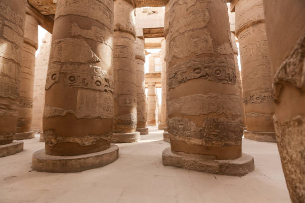 istock Columns in Hypostyle Hall of Karnak Temple, Luxor, Egypt 1158030391