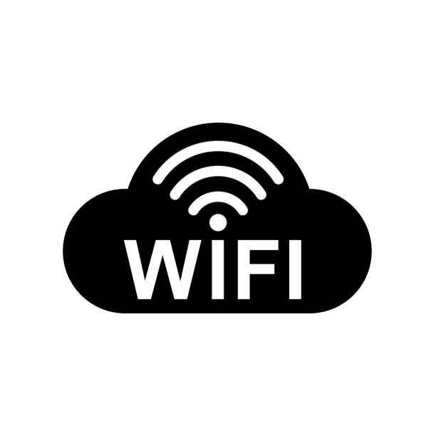 Wifi cloud internet icon – stock vector Wifi cloud internet icon – stock vector wireless technology stock illustrations