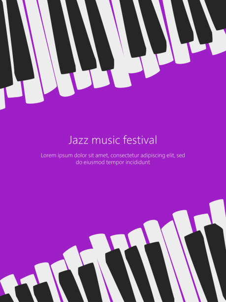 istock Music festival poster template with piano keys. 1158031909