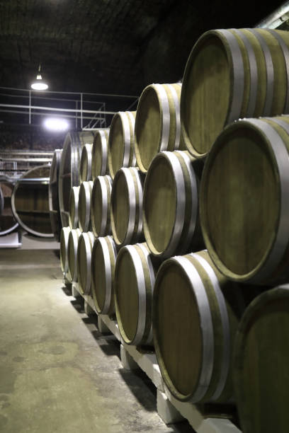 istock View of wine wooden barrels 1158034403