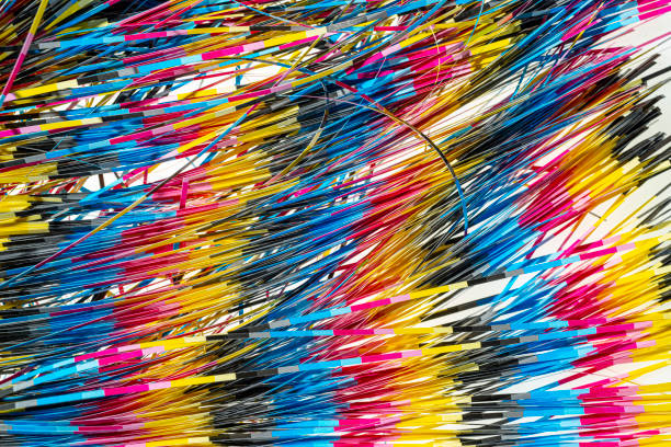 istock Paper residues after cutting in the printing process 1158037576