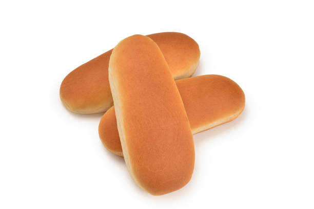 istock Hot dog bread isolated on white background. 1158039671