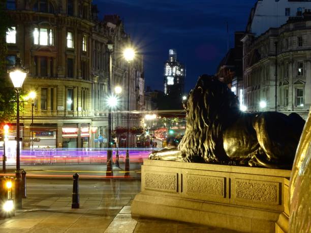 istock Trafalgar square at night, London, England 1158041719