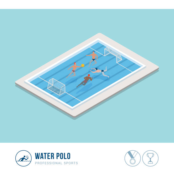 ilustrações, clipart, desenhos animados e ícones de competição esportiva profissional: pólo aquático - water polo swimming symbol computer icon