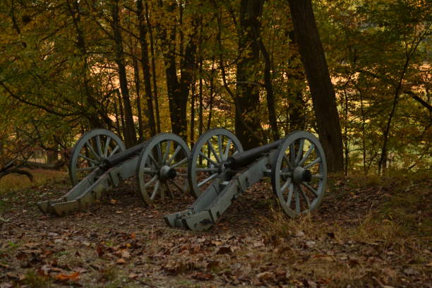 istock Cannons in the forrest fall during the fall at Ville Forge - Philadelphia, PA 1158048191