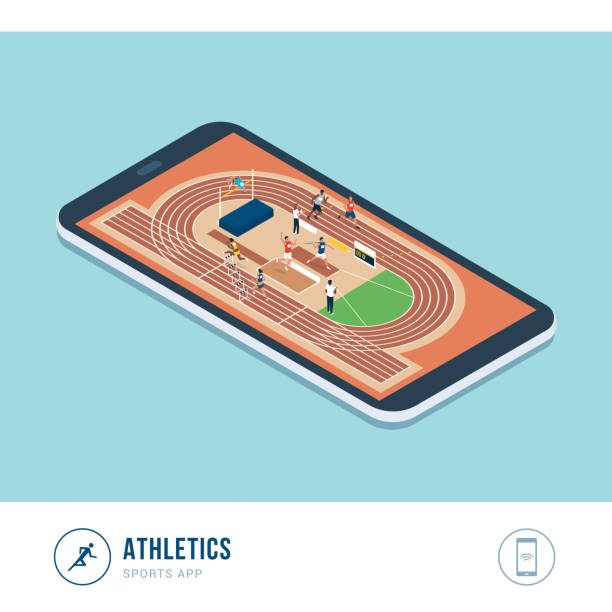 zawodowa konkurencja sportowa: lekkoatletyka - steeplechasing stock illustrations