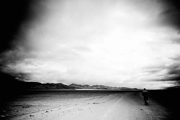 istock Man walking in the desert 115804893