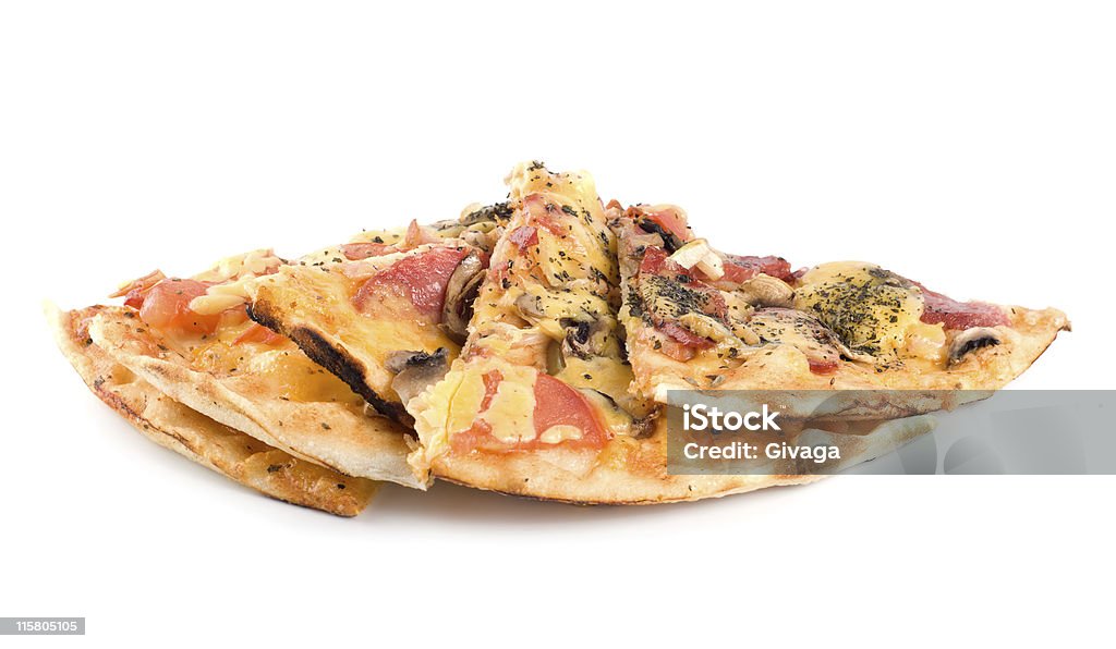 Pizza isolated Pizza isolated on a white background Cheese Stock Photo