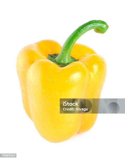 Yellow Bell Pepper Stockfoto und mehr Bilder von Einzelner Gegenstand - Einzelner Gegenstand, Farbbild, Fotografie