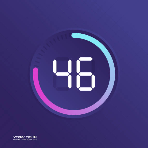 Stopwatch vector icon Stopwatch vector icon, digital timer. Vector digital count down circle board with circle time pie diagram. Watch outline style design, designed for web and app. moment of silence stock illustrations
