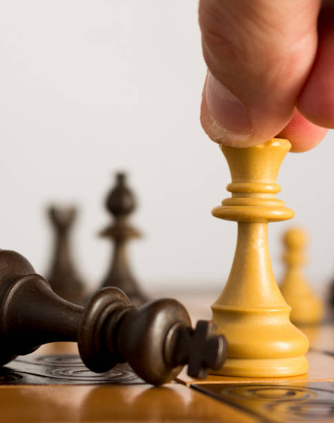istock Chess photographed on a chessboard 1158056487