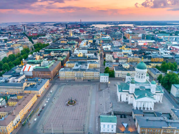 istock Aerial view of Helsinki, Finland. 1158058341