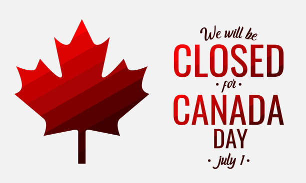 Closed Canada day vector art illustration